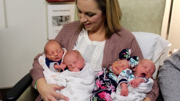 First Set of Quadruplets Born in Nebraska: Mom Spends 52 Days in Hospital Before Delivery