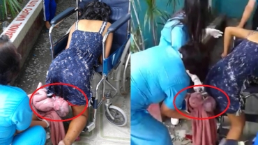 Homeless Woman Giving Birth Outside the Hospital