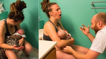Unassisted Home Birth: Mom Delivers Her Own Baby in Toilet