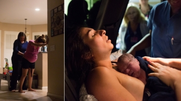 Why This Mom Had Professional Photos Taken While Giving Birth in Parking Lot