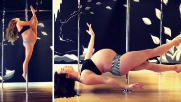 Pregnant Woman Pole Dances During Third Trimester