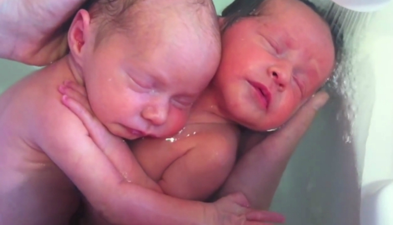Newborn Twins Think They're Still In The Womb