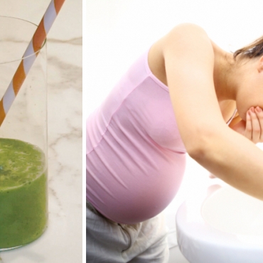 Beat Morning Sickness with this Green Ginger Peach Smoothie