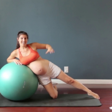 Pregnancy Workout With An Exercise Ball
